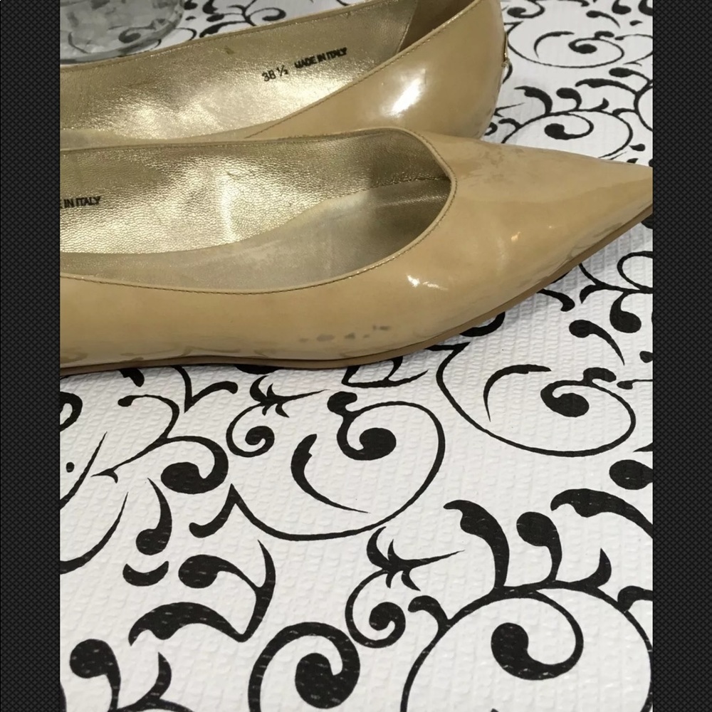 Jimmy Choo Natural Pointy Toe Ballet Flats - Picture 6 of 8